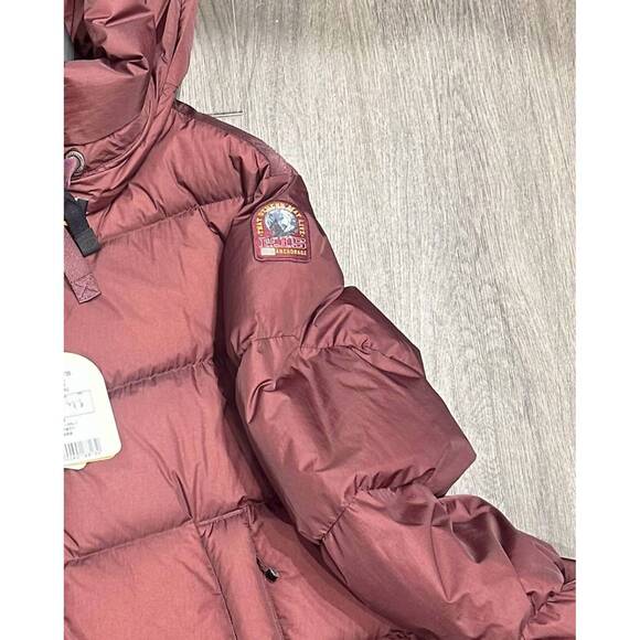 NEW PARAJUMPERS women's amane hooded puffer jacket in amarone